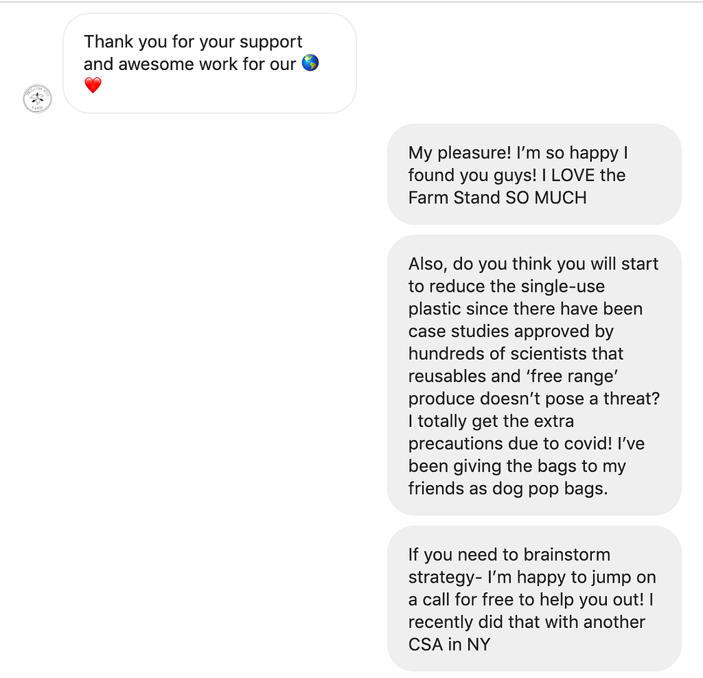 Instagram message